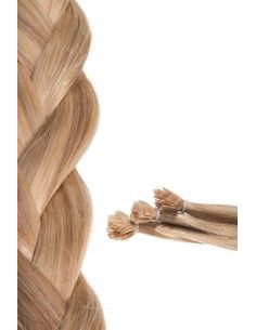 50 extensions Kératine méchée Châtain Clair Châtain Doré Bronde