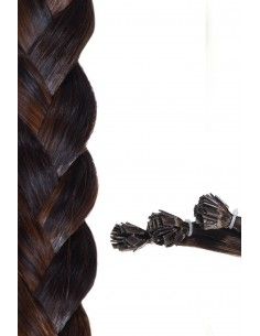 extensions à chaud méchée Brun foncé cuivré