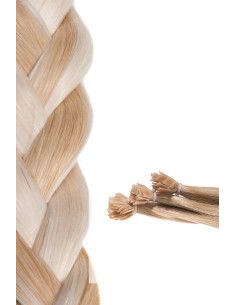 extensions à Chaud méchée Blond Platine Cuivré