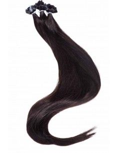 Extension à chaud brun kératine lisse