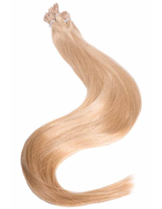 Echthaarsträhnen Loops Haarverlängerung Karamellblond