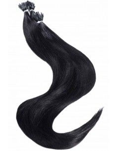 Extension de cheveux à froid Noir éclatant
