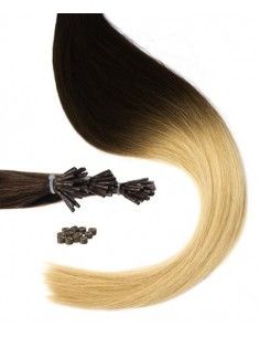 Mèches Naturelles tie and dye brune extensions 50cm