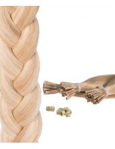 extensions à froid méchée Blond Caramel Doré