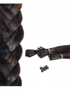 extensions à froid méchée Brun Profond Méchés