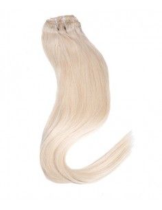 Extension Clip Cheveu naturel Blond Platine
