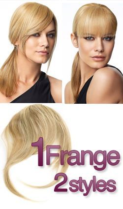 style de coiffure avec l'extension de frange à clip