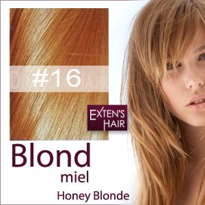extensions de cheveux blonds caramels