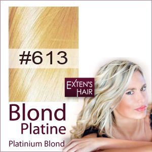Extensions de cheveux blond platine