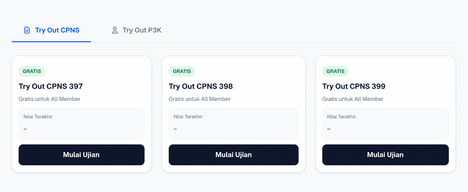 399 Paket Try Out CPNS Lengkap + Pembahasan KlinikCPNS
