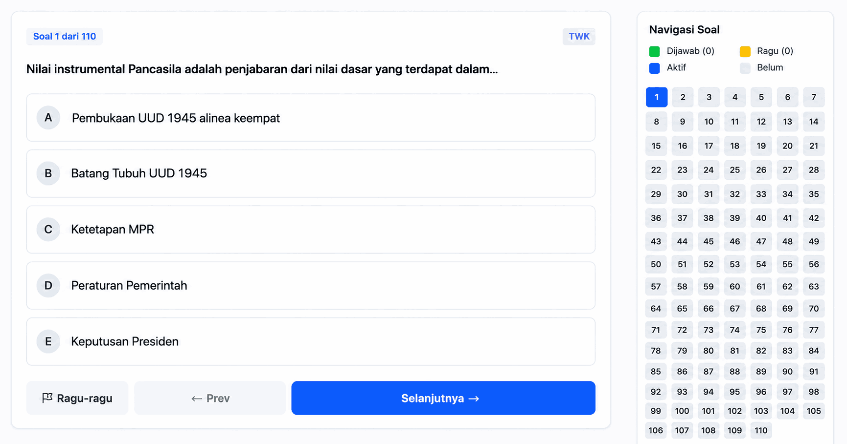Simulasi CAT BKN Seperti Ujian Asli di KlinikCPNS