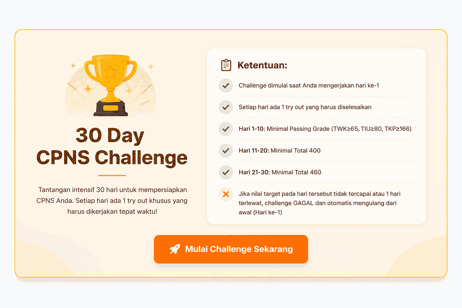 30 Days CPNS Challenge: Rahasia konsisten tanpa tapi