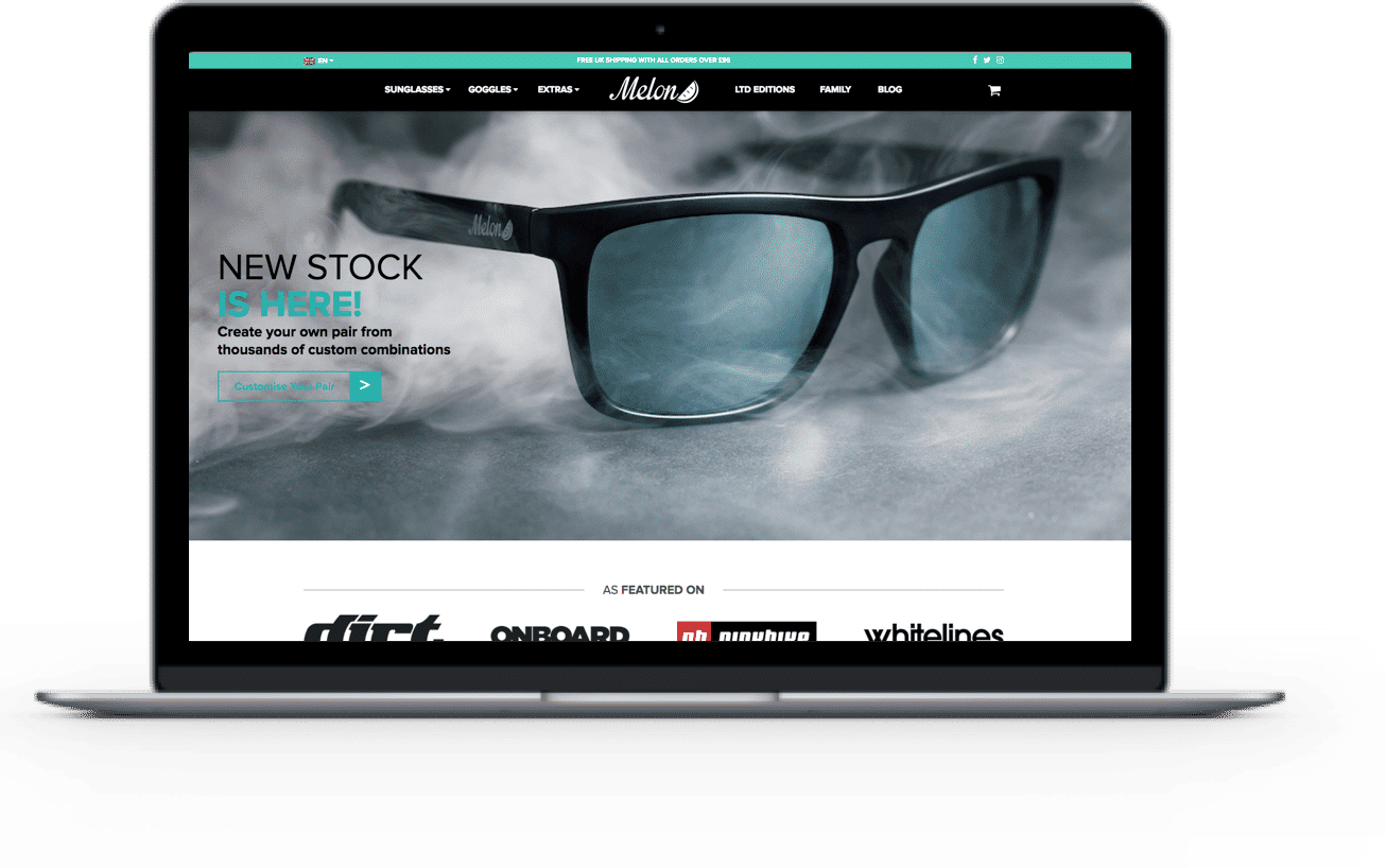 Ecommerce Web Design for Melon Optics