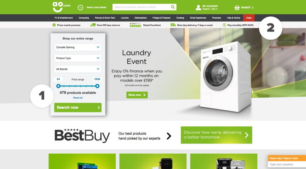 AO know how to do it right! AO Home page
