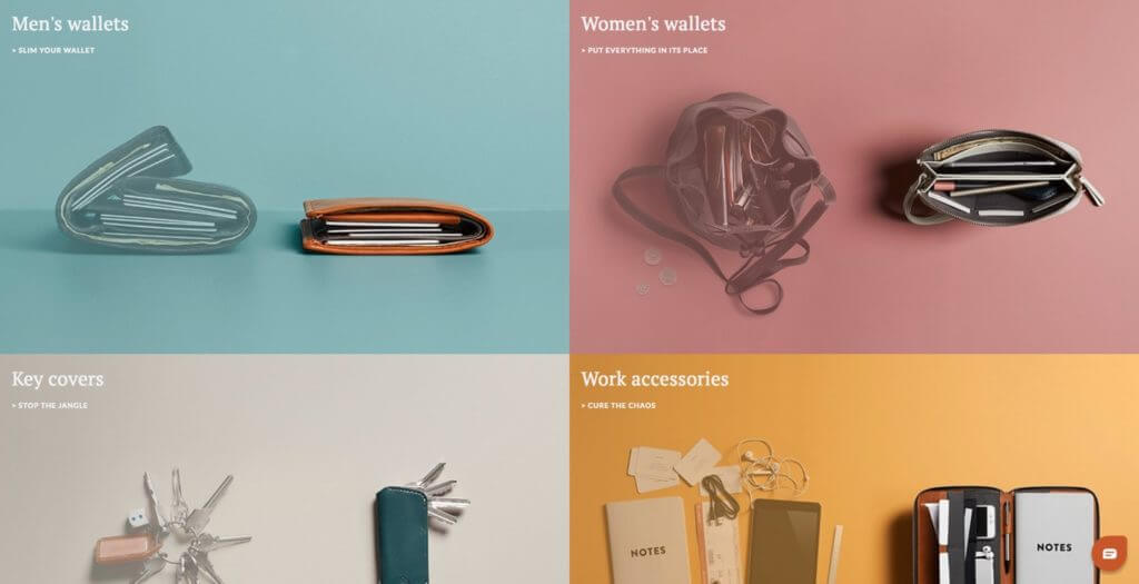 Bellroy help you solve your bag problems Bellroy Home page Feature: Before and After