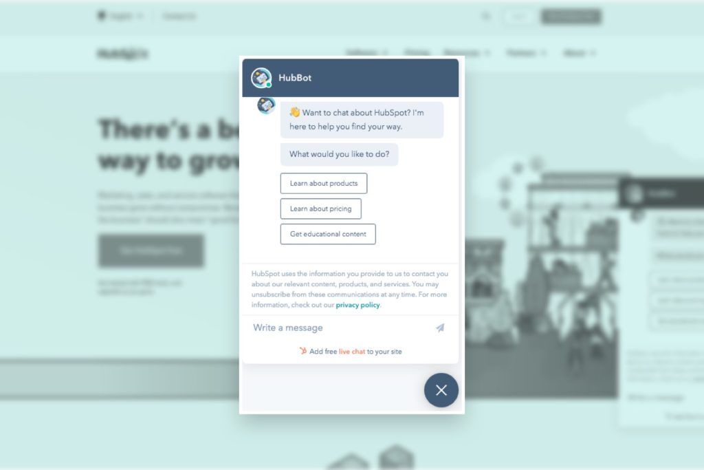 HubSpot chatbot