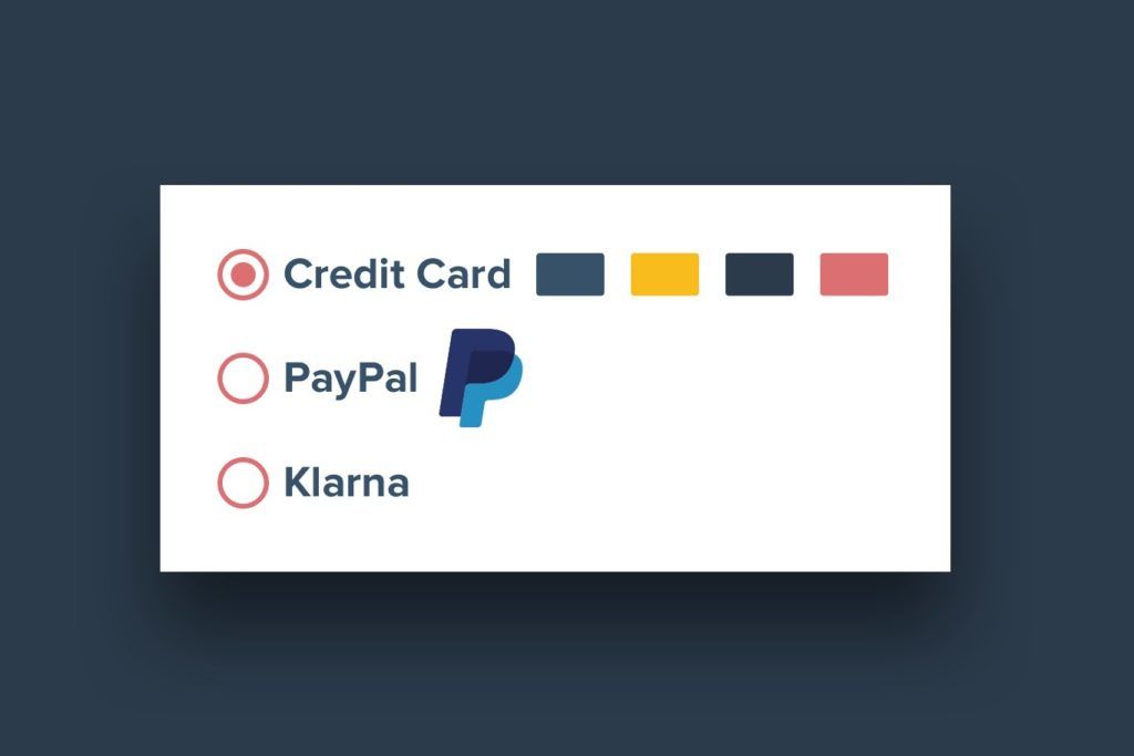 Multiple payment methods