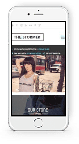 Shopify Ecommerce website mobile