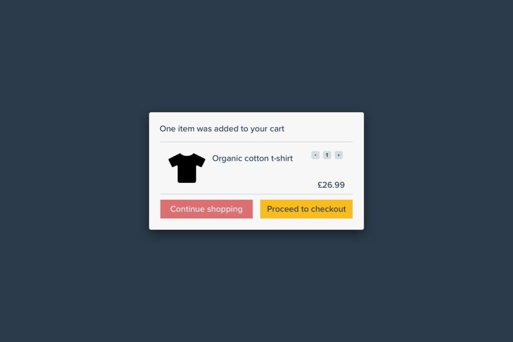 eCommerce Navigation Checkout Navigation