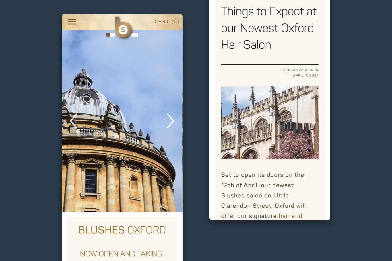 Blushes Oxford
