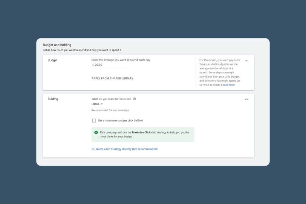 Budget and bidding can be confusing for Google Ads beginners