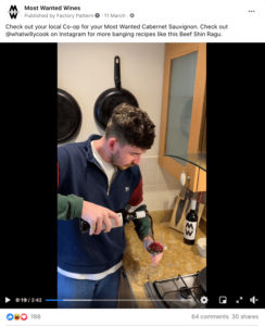 Facebook Advert for Most Wanted Wines