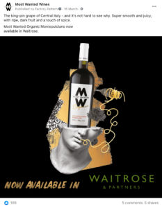 Most Wanted Wines Facebook Ads