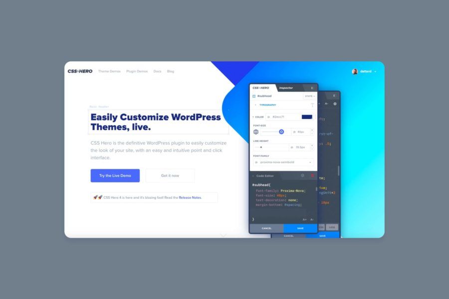 screenshot of CSS Hero plugin page