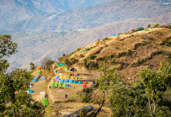 Camps on Nag Tibba trek