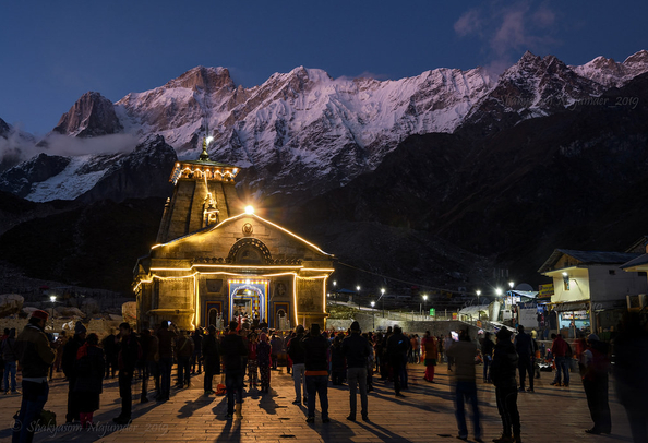 Kedarnath Temple in Night