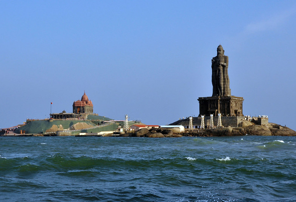 VIvekananda Rock Memorial and Thiruvalluvar Statue