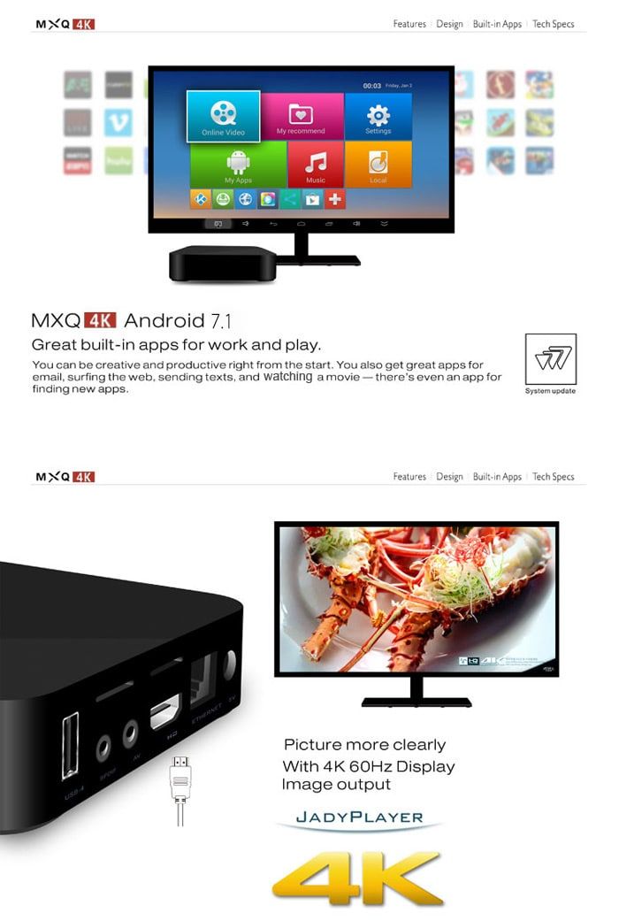 MXq 4K Android TV box