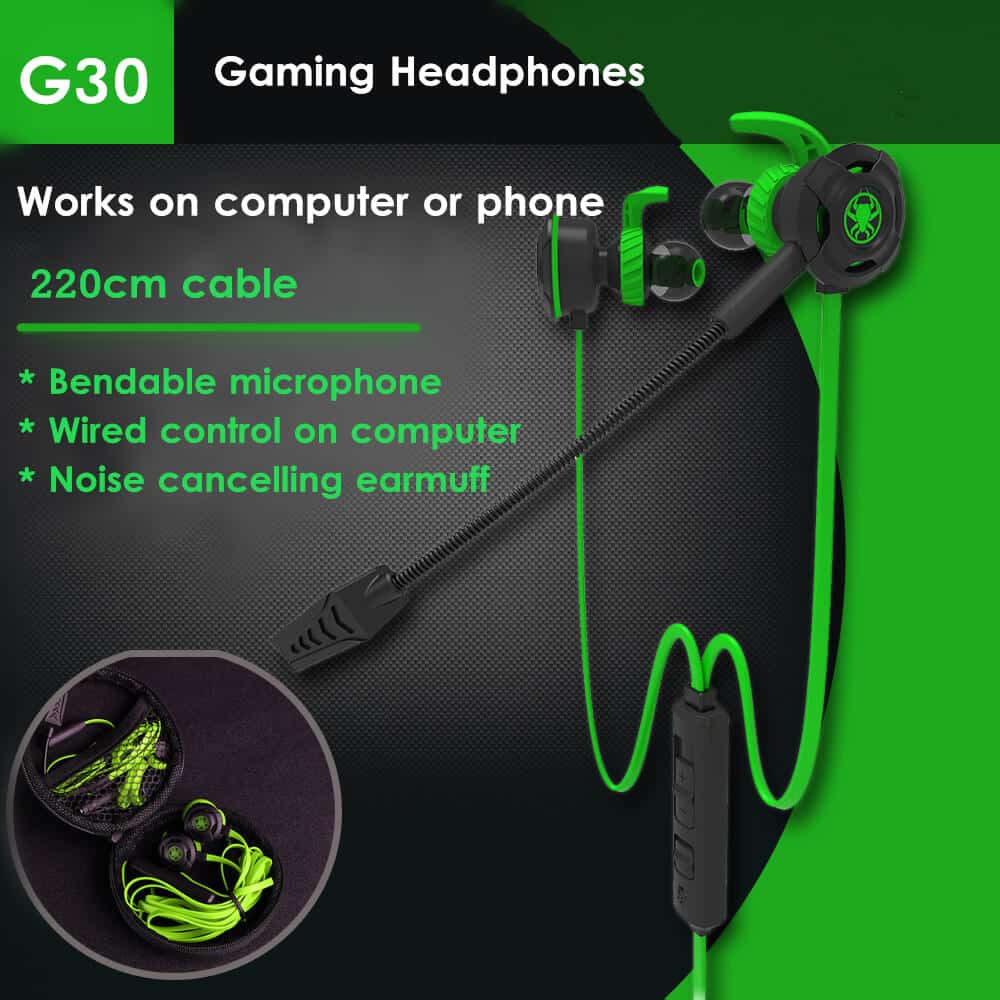 PLEXTONE G30 Noise Cancelling Gaming Earphone SOP