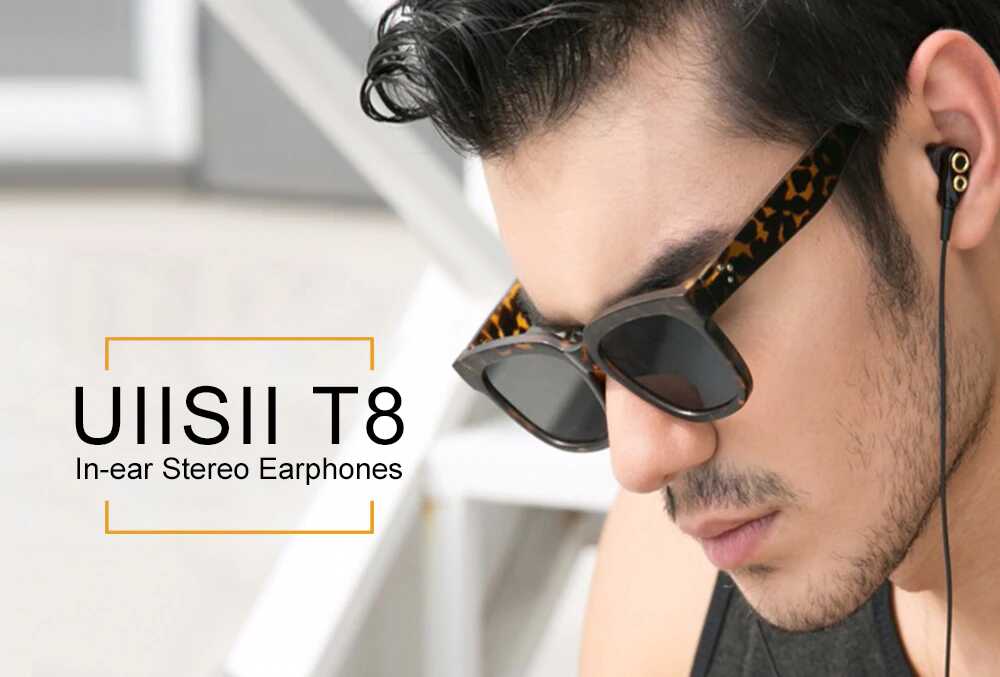 UiiSii T8 In-ear Stereo Dual Dynamic Drivers Earphones SOP