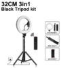 LED Live Stream Ring Light 32cm with Stand & Remote Control SOP
