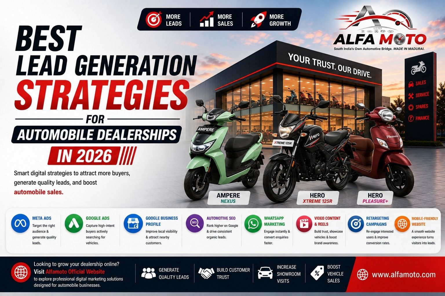 Best Lead Generation Strategies for Automobile Dealerships 2026 | Alfamoto