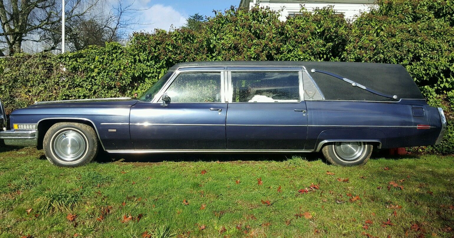 Follow Hearses for sale on Pinterest. minor damage 1973 Cadillac Superior H...