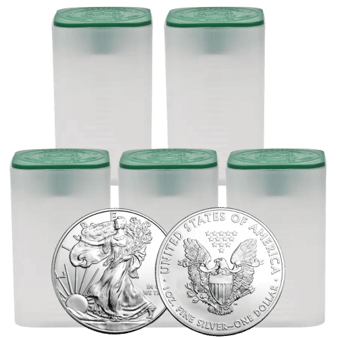 100ozOriginalHedgePack–100x1ozAmericanEagleSilverCoins,Pre-2021ClassicDesigninTubes