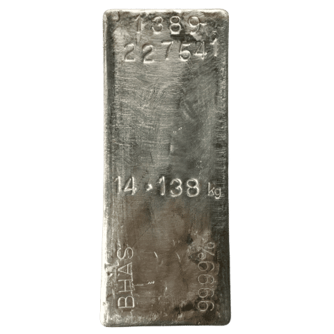 14.138kg BHAS Silver Cast Bar - Serial 227541