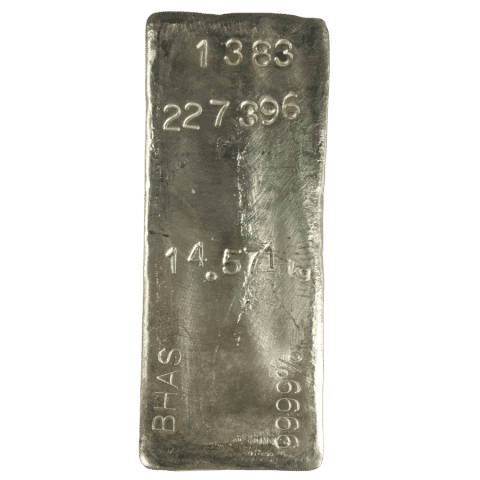 14.571kg BHAS Silver Cast Bar - Serial 227396