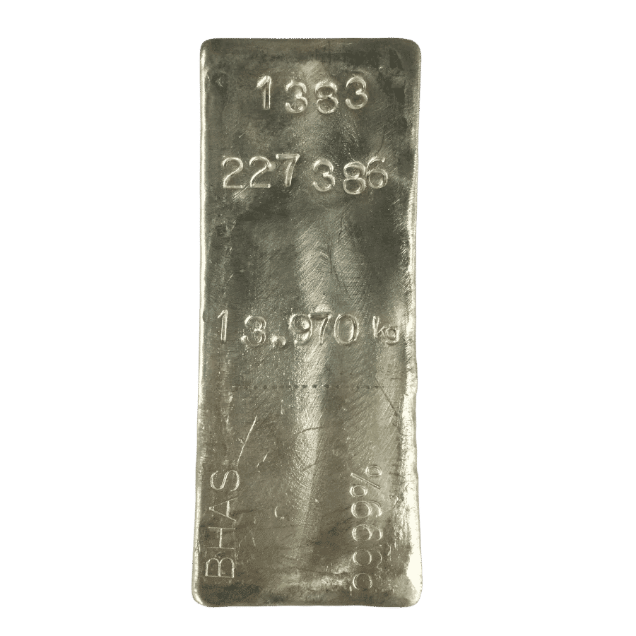 13.970kg BHAS Silver Cast Bar - Serial 227386