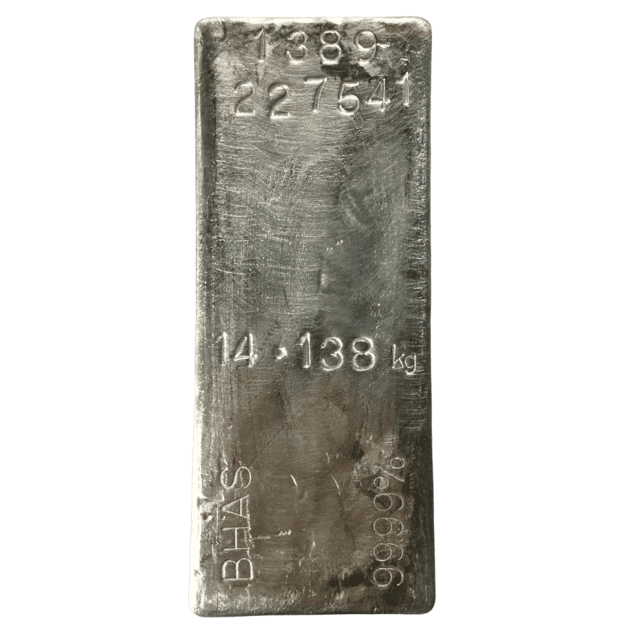 14.138kg BHAS Silver Cast Bar - Serial 227541