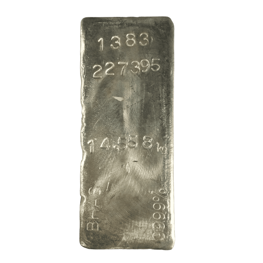 14.558kg BHAS Silver Cast Bar - Serial 227395