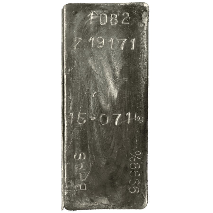 15.071kg BHAS Silver Cast Bar - Serial 219717