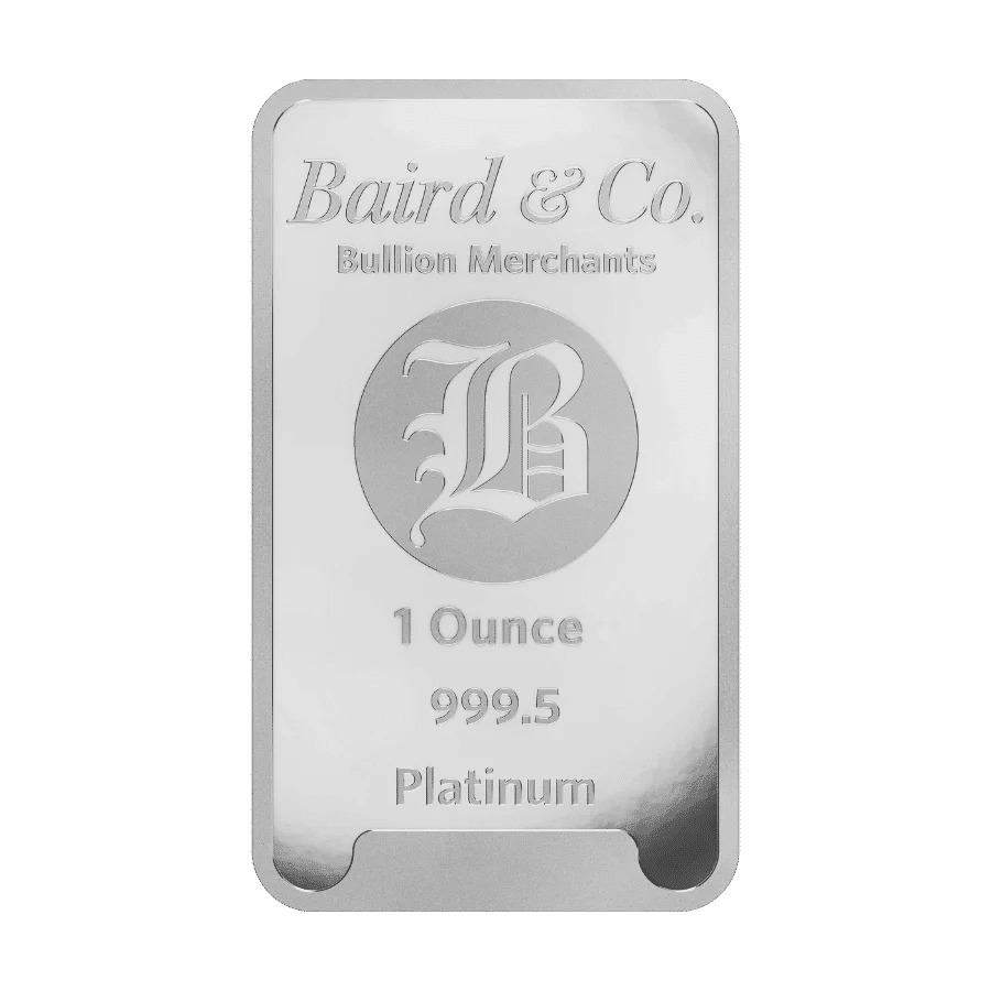 1oz Baird & Co Platinum Minted Bar