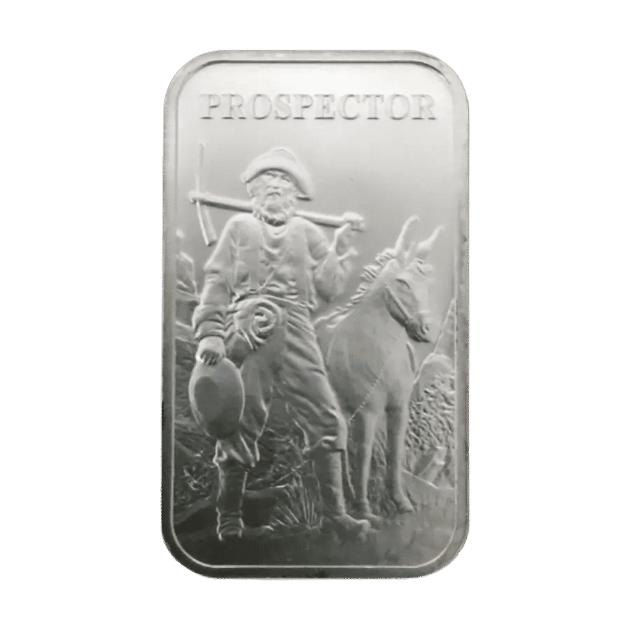 1ozProspectorSilverMintedBarObverse