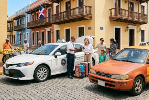 Tourist taxis vs local taxis Santo Domingo