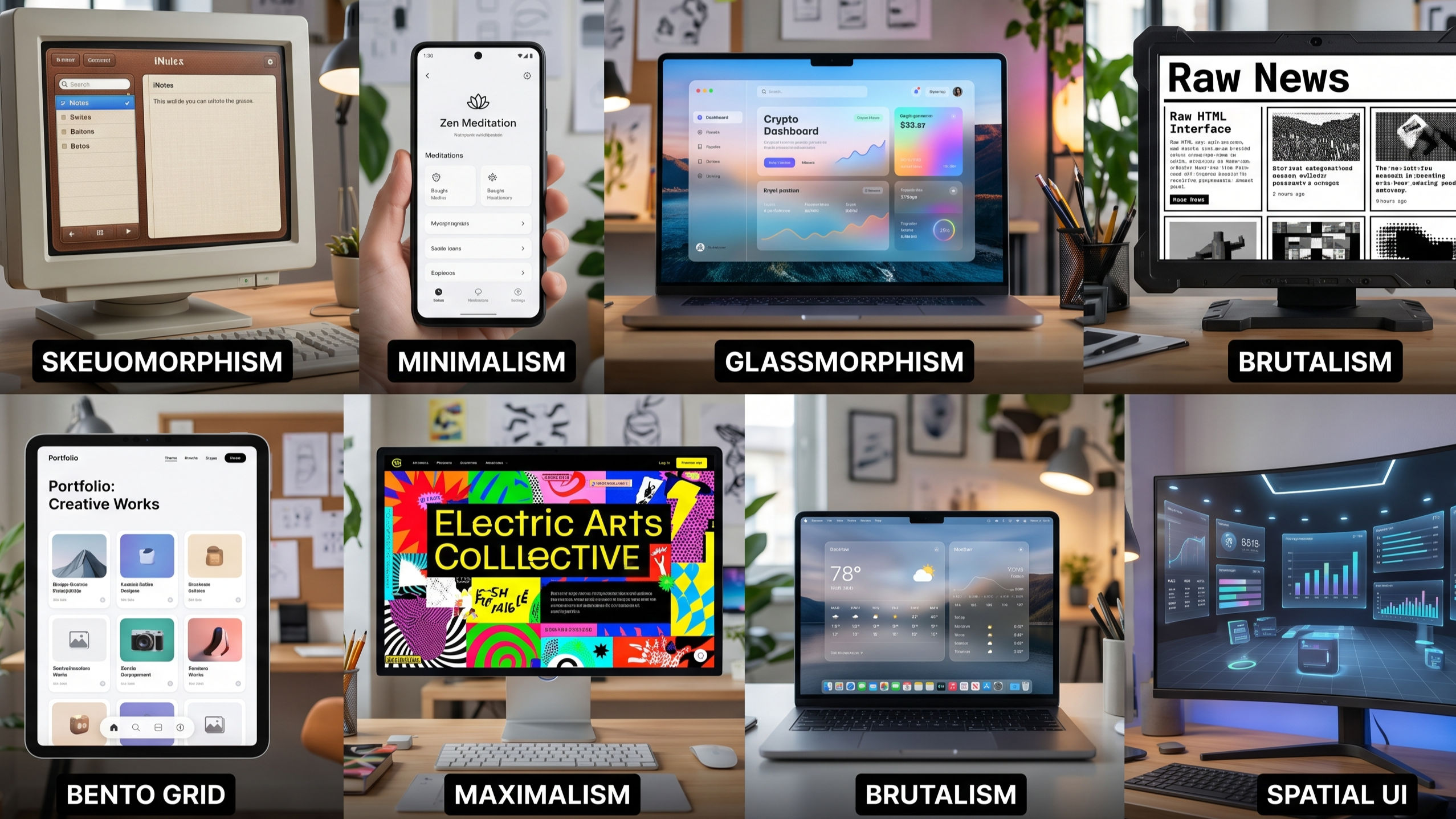 Every Major UI Design Style Explained: From Glassmorphism to Spatial UI