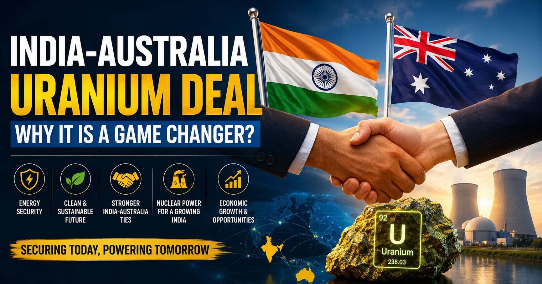 Why the India–Australia Uranium Deal Matters: Energy Security, Strategic Partnership & Future Impact