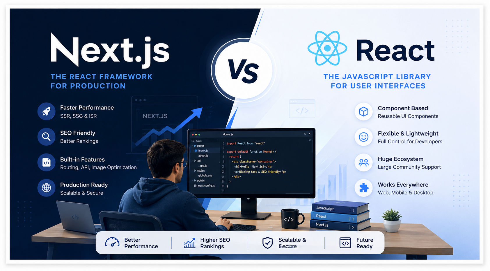 Next.js vs React: Which Framework Should You Choose for Your Business Website in 2026?